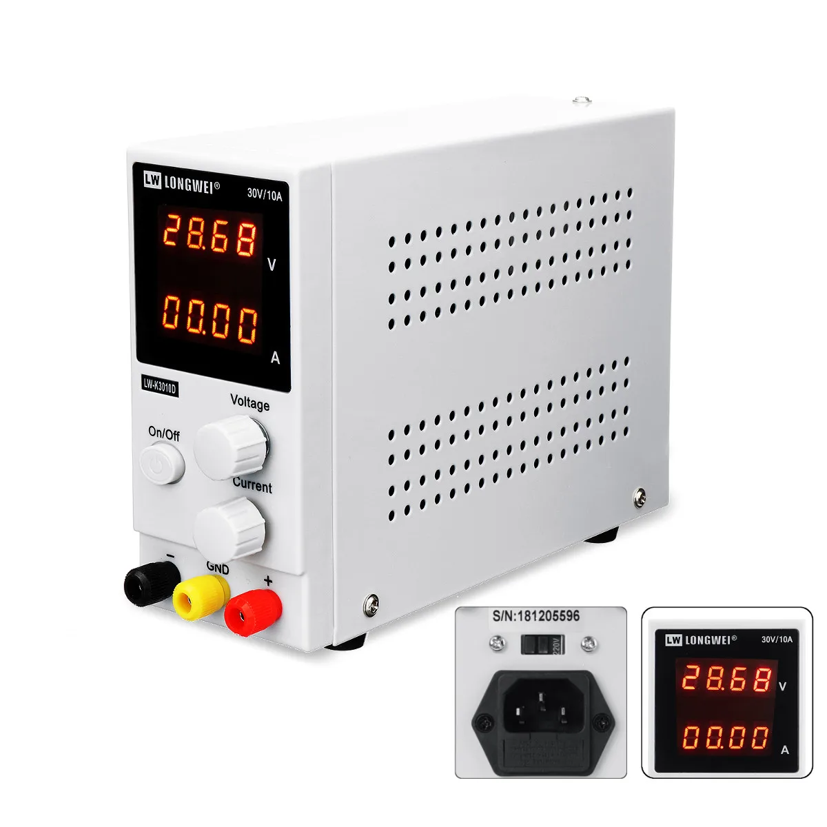 

30V 10A DC Power Supply 4 Digits Display Adjustable Mini Laboratory Switching Power Supply USB Charging Voltage Regulators