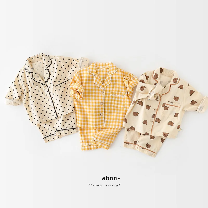

Baby Boy Pyjamas Long Sleeve Girls Sleepwear Casual Night Clothes Big Brother Sister Matching Clothes Children Boys Pajamas