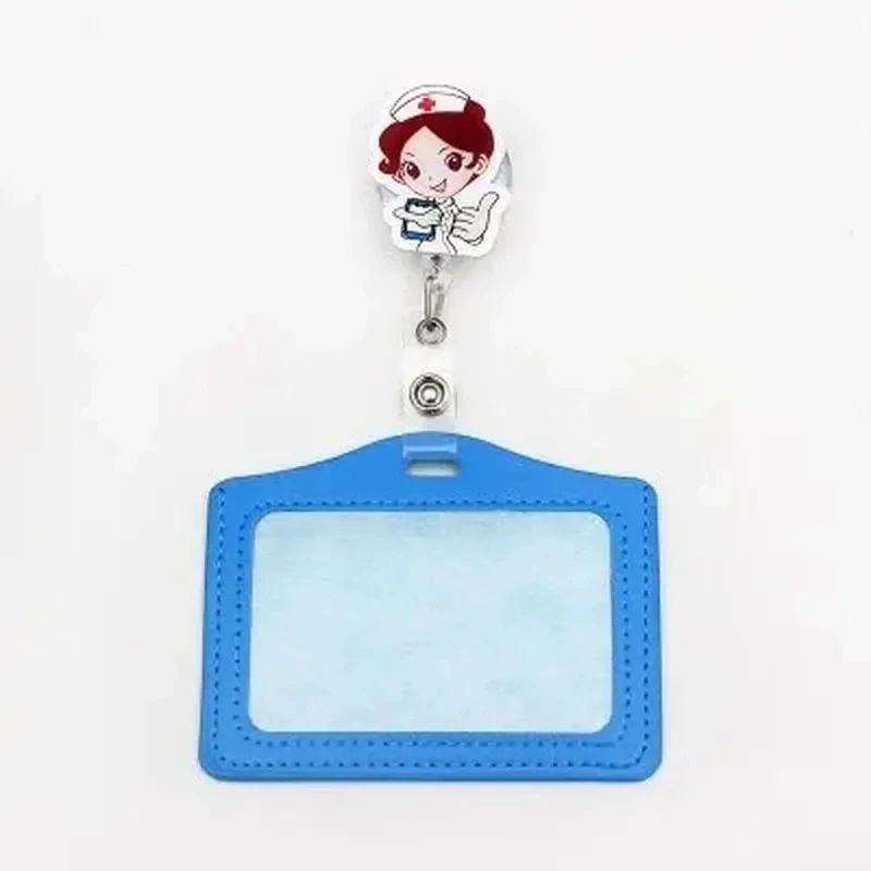 Доктор значок медсестры держатель работы для карт с выдвижной катушка зажим