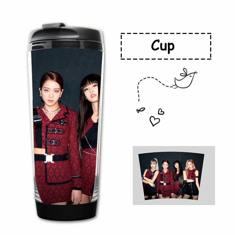 Kpop BLACKPINK постер водяная чашка BLACKPINK Curve чашка с двойными стенками пластиковая чашка BLACKPINK Fans подарки, Прямая поставка