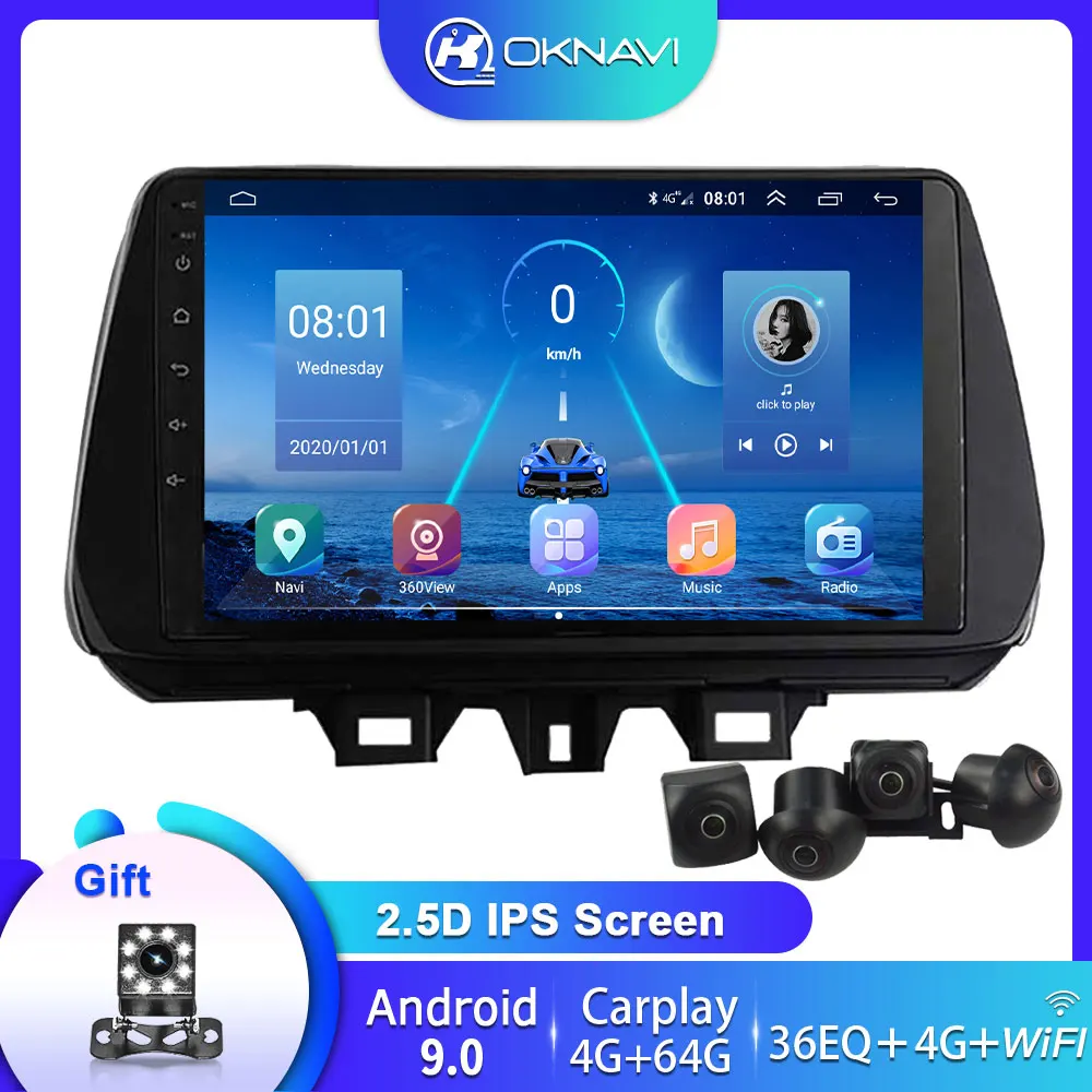 

Android 9.0 9 inch Carplay 4G WIFI DSP BT Car Radio Player For Hyundai Tucson 2019 2Din Head Unit GPS Navigation No DVD Player