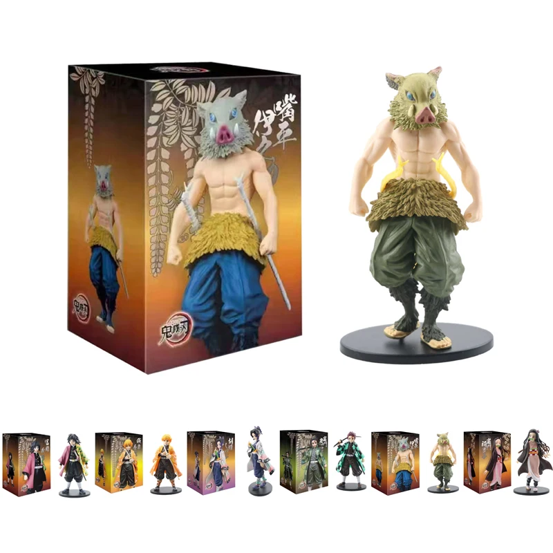 

Anime Demon Slayer Figure Kamado Tanjirou Nezuko Action Figures PVC Model Toys Zenitsu Figurine Inosuke Kimetsu No Yaiba Figura
