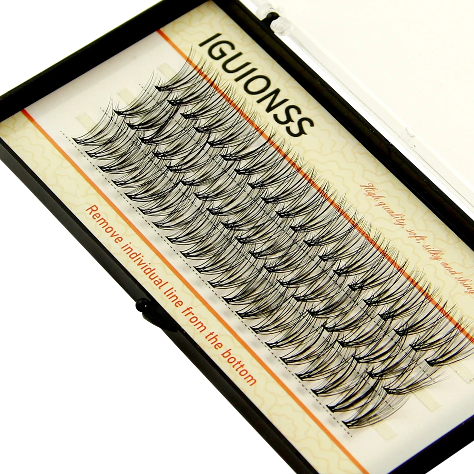 

IGUIONSS 20D 60 pcs Super Cluster Eyelash Extension Natural Mink Eyelash Bunche Cilias Individual Lashes Makeup Cilias