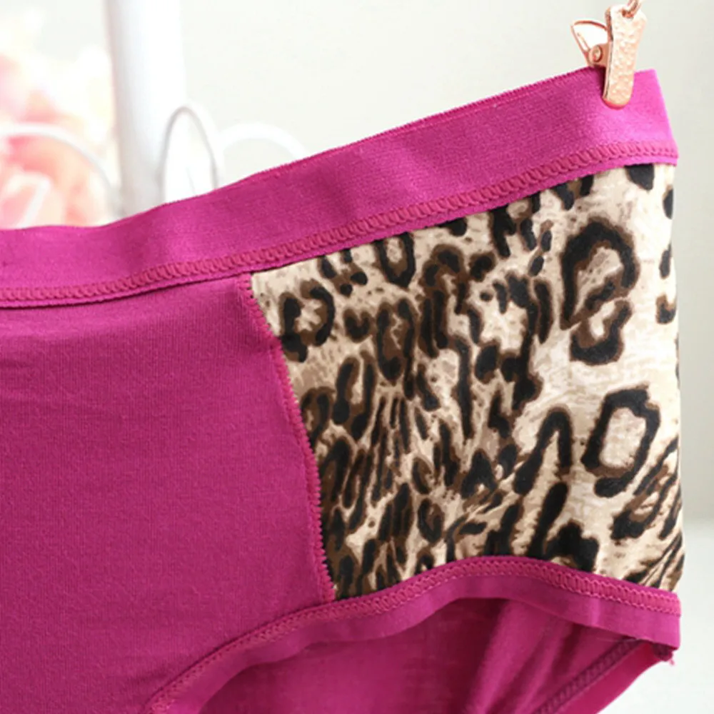 Женские бесшовные трусики с леопардовым принтом женское нижнее белье низкой