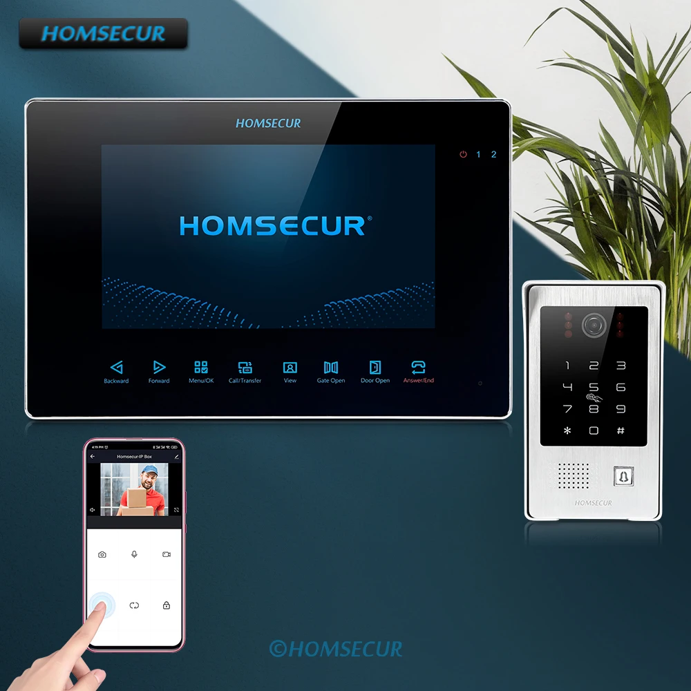 

HOMSECUR 7" Wired WIFI Video&Audio Smart Doorbell Electric Lock Supported BC091HD+BM719WF-B