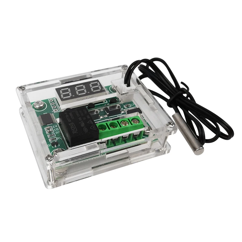 W1209 -50-100C DC 12V цифровой регулятор температуры Термостат Регулятор температуры термостат переключатель пластина W1209 чехол