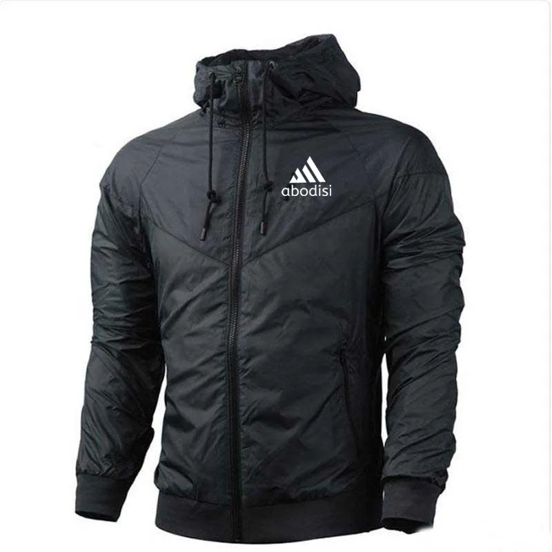 

NEW Men's Bomber Jacket Thin Long Sleeve Printed Jacket Hooded 2021 Windbreaker Zip Jacket Fashion Clothing