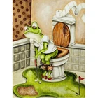 5D алмазная живопись сделай сам, квадратнаякруглая алмазная живопись с животными, туалет, лягушка, красивая картина, вышивка крестиком, украшение, художественное оформление FH280