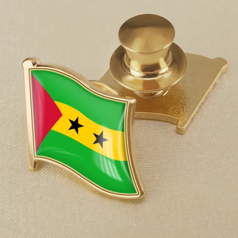 Герб добра Сан-Томе и Принсипи карта национальный флаг эмблема брошь значки
