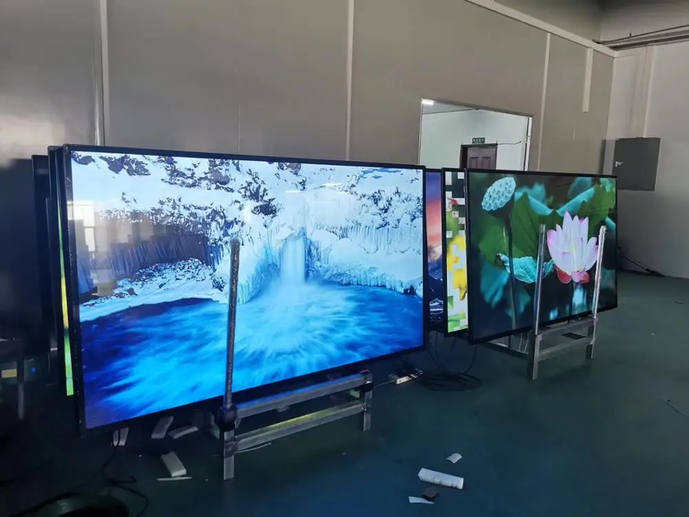 75 85 дюймов Большой размер супер тонкий 4K смарт E LED ТВ с металлической чехол