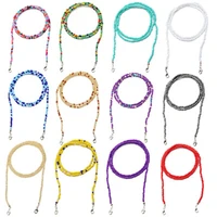 1pc colorful beaded link sunglasses chains adjustable bead mask chain necklace reading glasses cord holder glasses accessories