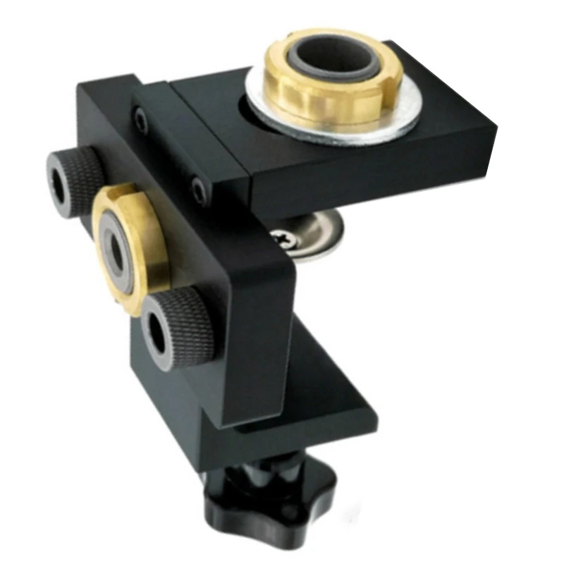 

3 in 1 Adjustable Doweling Jig Woodworking Pocket Hole Jig with 8/15mm Drill Bit for Drilling Guide Locator Puncher Tool