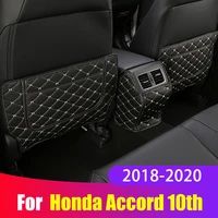 pu leather car rear seat anti kick pad back armrest protection mats for honda accord x 10th 2018 2019 2020 accessories