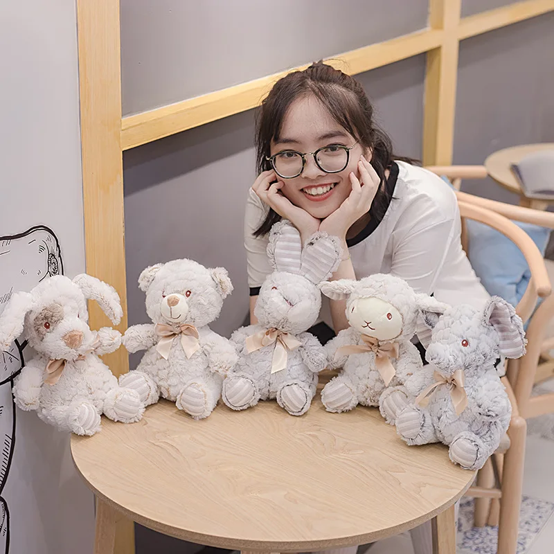 

Popular Cartoon Animal doll sheep elephant rabbit bear dog Plush toy appease baby Newborn Doll Child girl sleep Kawaii gift