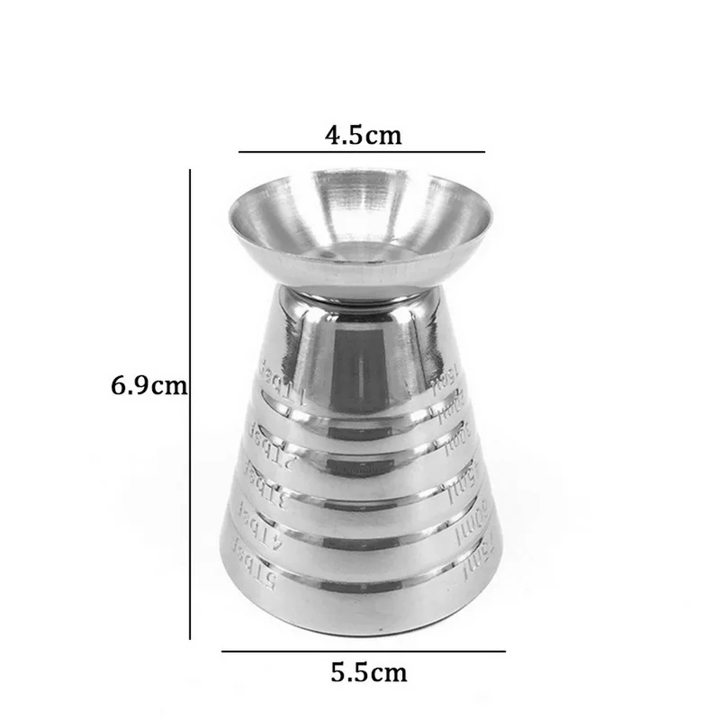

Ounce Jigger Bar Measuring Shot Cup Cocktail Drink Mixer Liquor Measuring Cup Stainless Steel Measurer Bar Coffee Mug