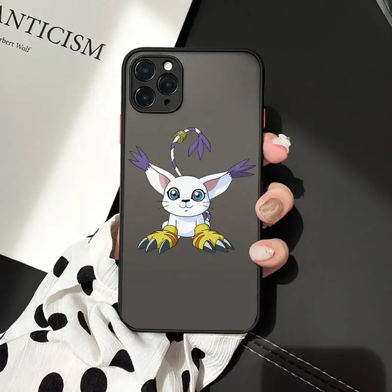 

Digimon anime cute cartoon Phone Cases matte transparent For iphone 7 8 11 12 plus mini x xs xr pro max luxury brand cover