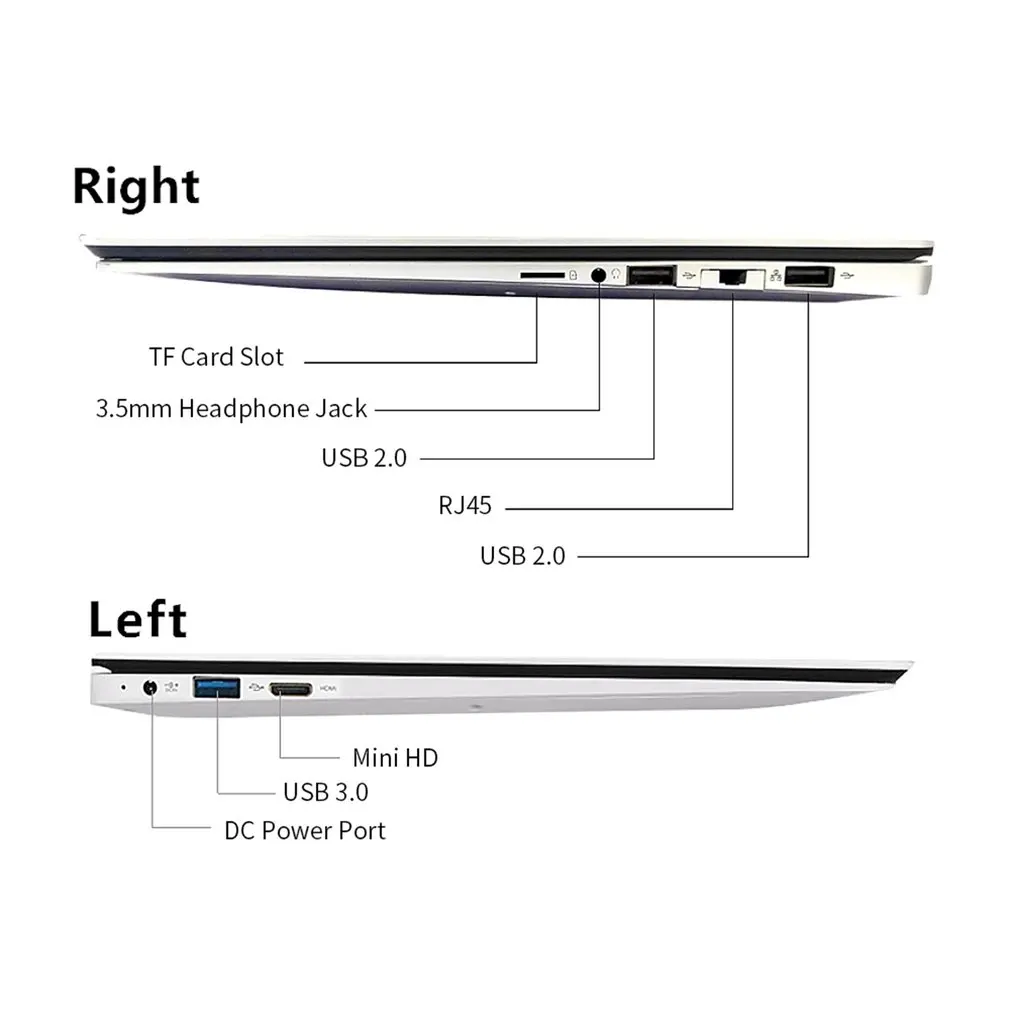 

15.6 inch Laptop Windows 10 Ultra-slim Notebook Intel Celeron J3455 CPU Durable And Practical Multi-functional PC Computer