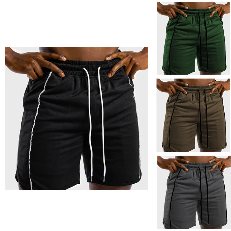 

2021 Mens Gym Fitness Shorts Bodybuilding Jogging Workout Male Shorts Pants Sport Run Breathable Quick Drying Mesh Sweatpants DK
