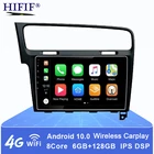 Автомагнитола Carplay, 2 + 32 ГБ, Android 10,0, Bluetooth, GPS-навигация, без dvd, для Volkswagen Golf 7 2013-2017