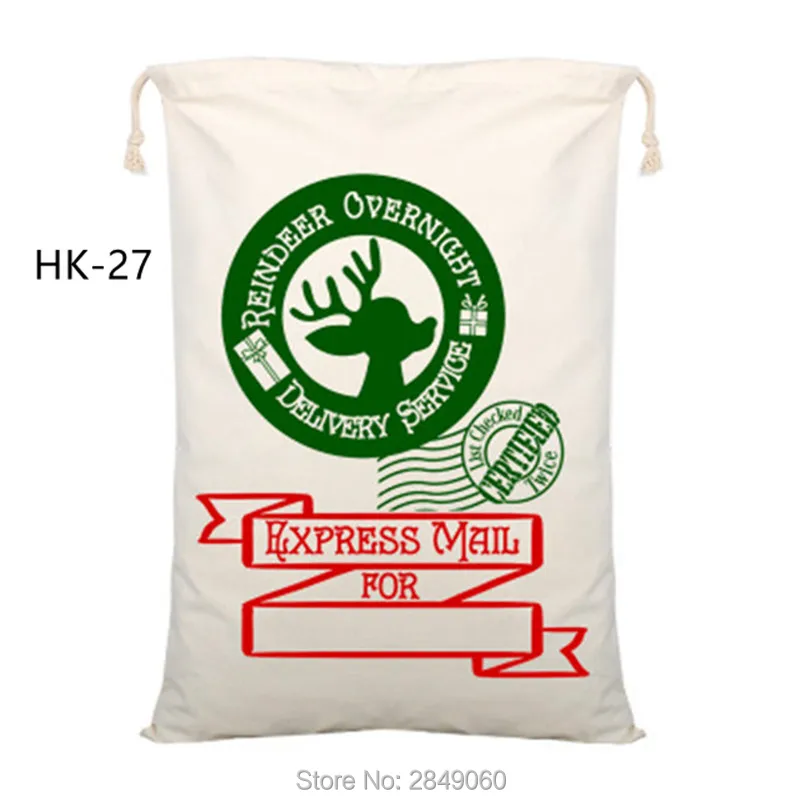 Сумка для рождественского Санты 1 шт. Рождественская Холщовая новый дизайн