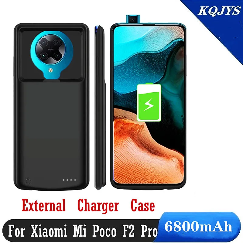 

Силиконовый ударопрочный чехол для аккумулятора для Xiaomi Mi Poco F2 Pro, чехол для внешнего аккумулятора Pocophone F2 Pro, чехол для зарядного устройства