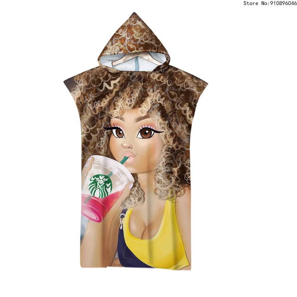 Пляжное полотенце в африканском стиле для женщин с изображением музыки Золотое