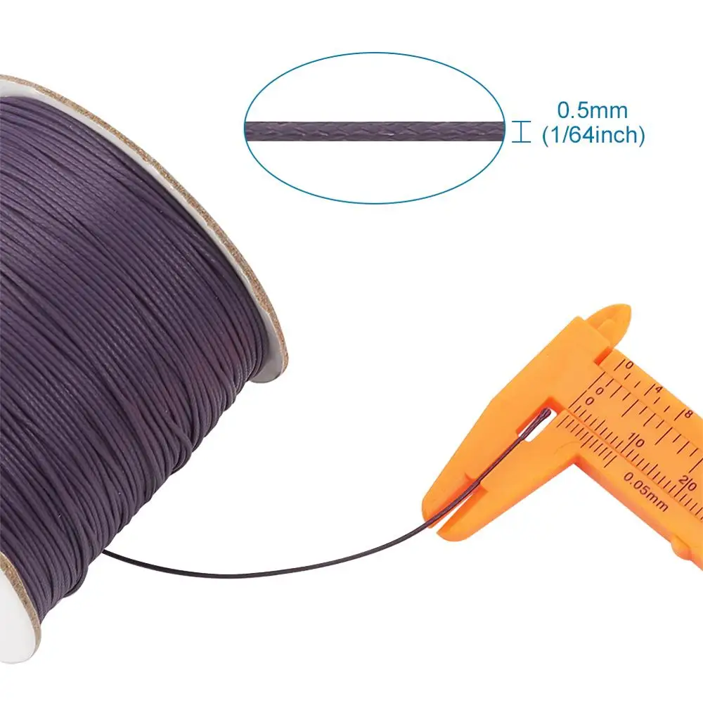 Вощеный полиэфирный шнур для изготовления браслетов ювелирных изделий 0 5 мм