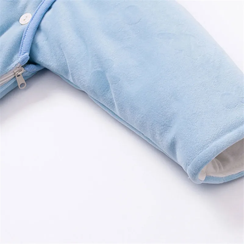 Толстый и теплый детский спальный мешок с длинным рукавом 85 см мультяшный