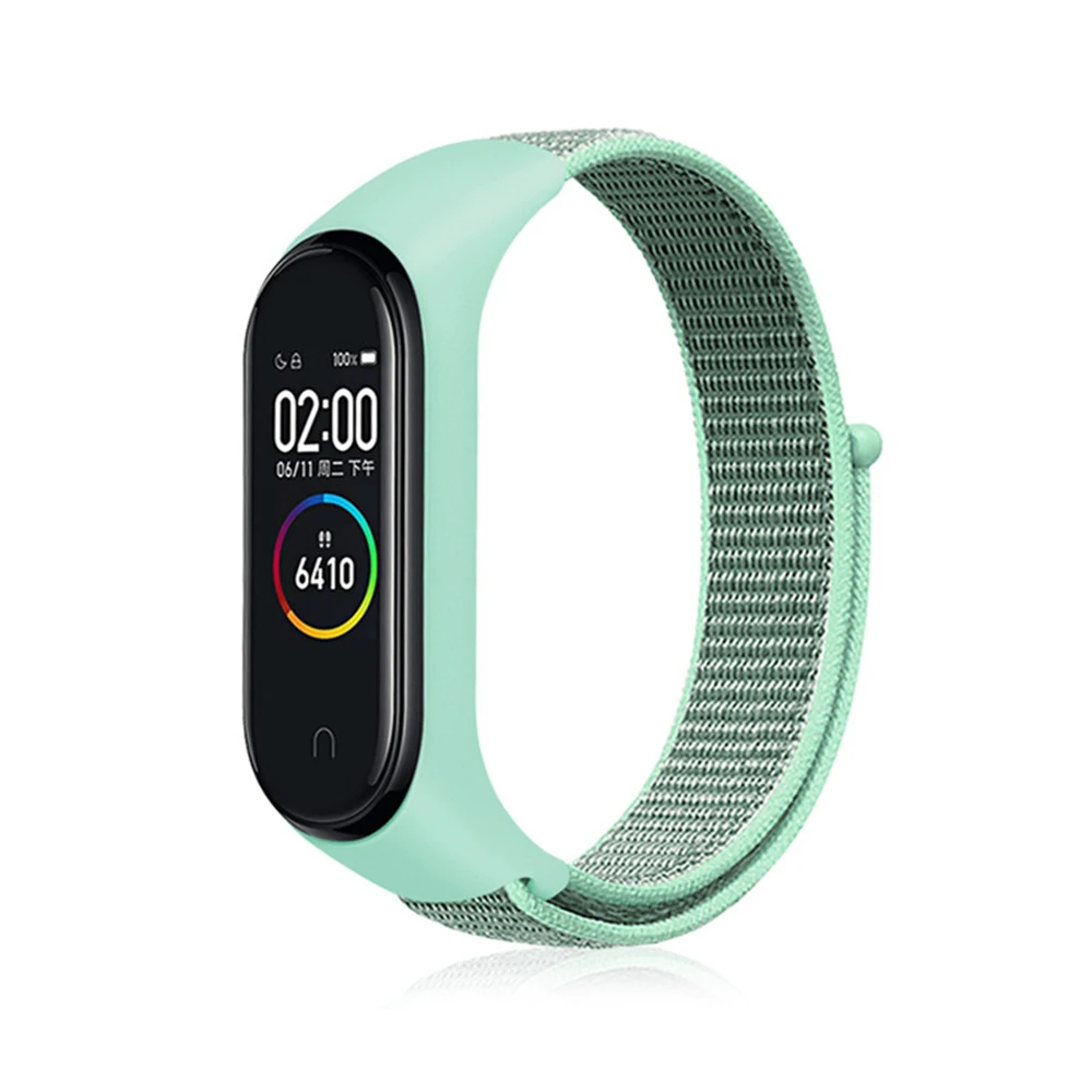 6 Blue sea Pulseira mi band 4 ремешок для xiaomi mi band 4 3 спортивный нейлоновый ремешок для часов дышащий браслет ремешок для часов Смарт часы аксессуары 4 - Цвет ремешка: 6 Blue sea