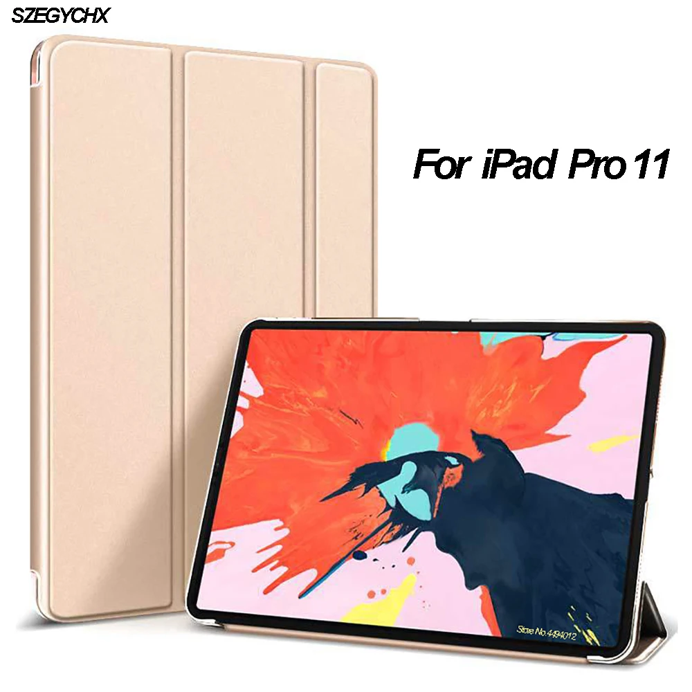 

For Ipad Pro 11 Case 2021 funda Case For Ipad Pro 11 Pro Case For Ipad PU Leather Trifold Stand Cover New Release Ipad Cover