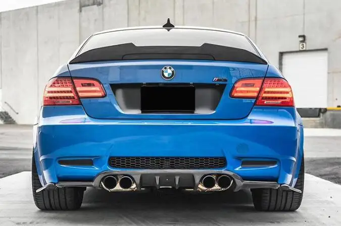 MD Реальные углеродного волокна заднего бампера диффузор крышка для BMW E90 E92 E93 M3 2005