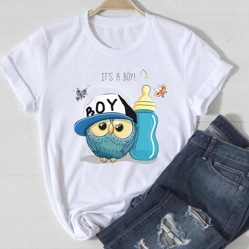 

Lovely Owl Printing T-Shirt Gothic Woman T-Shirts Y2k Tops Chinese Fashion Summer Plus Size Vintage Streetwear Clothing Women