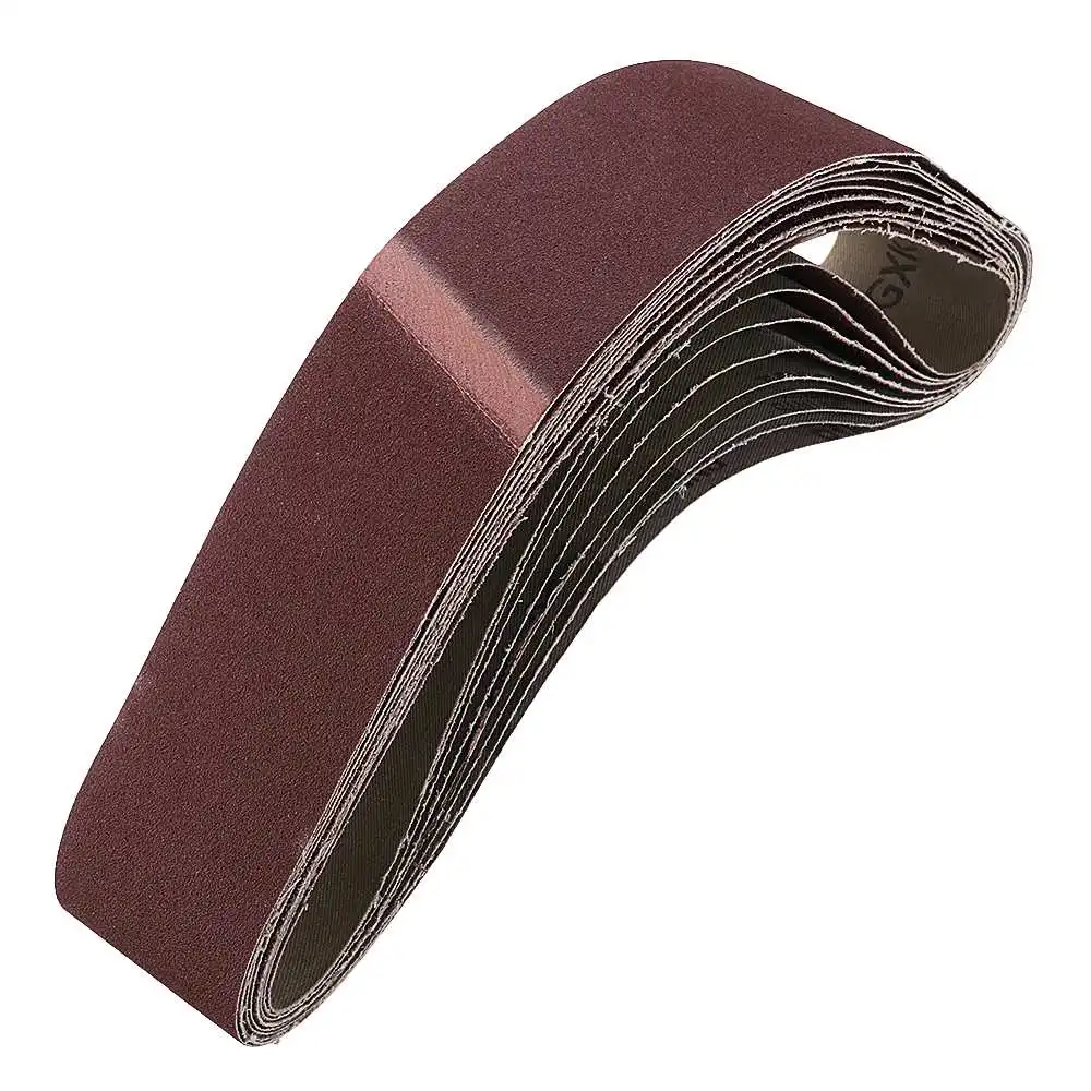 

10pcs 60/120/150/240 Grit 40mm x 680mm Sanding Belt for Grinding Machine of Stone Steel Metal Wood Furniture