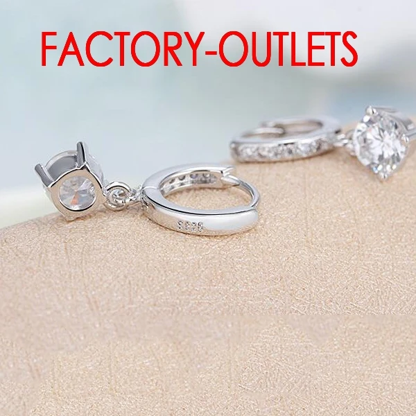 Женские серьги-подвески из серебра 925 пробы с кристаллами