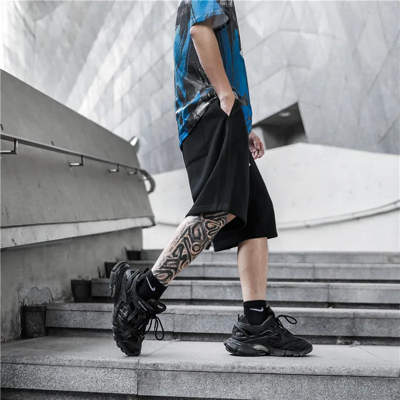 Толстые хлопковые шорты Джастина Бибера с заниженной мотней Мужская Уличная