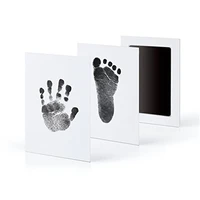 newborn baby care non toxic newborn handprint footprint imprint kit souvenirs casting parent child hand inkpad watermark toy