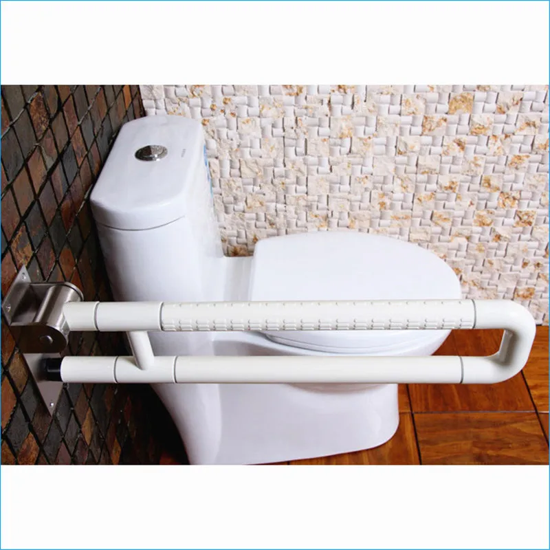 60 см желтые и белые поручни из нержавеющей стали для защиты туалета безопасности