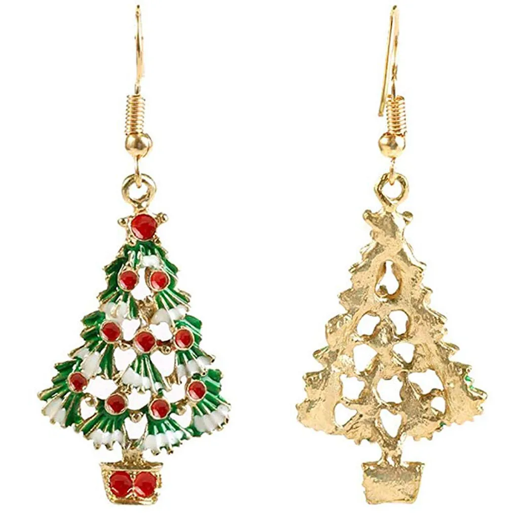 

Christmas earrings Christmas tree earrings jewelry accessories stud earrings for women screw design earring jewelry girl gift
