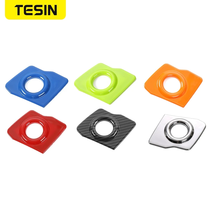 

TESIN ABS Car Engine Start Stop Button Switch Decoration Cover Stickers Accessories For Dodge Nitro For Jeep Liberty 2007-2012
