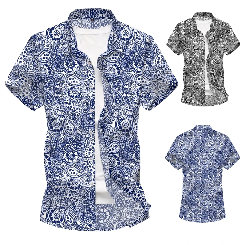 

Shirts Men 2020 Summer New Arrival Hawaiian Shirt Short Sleeve