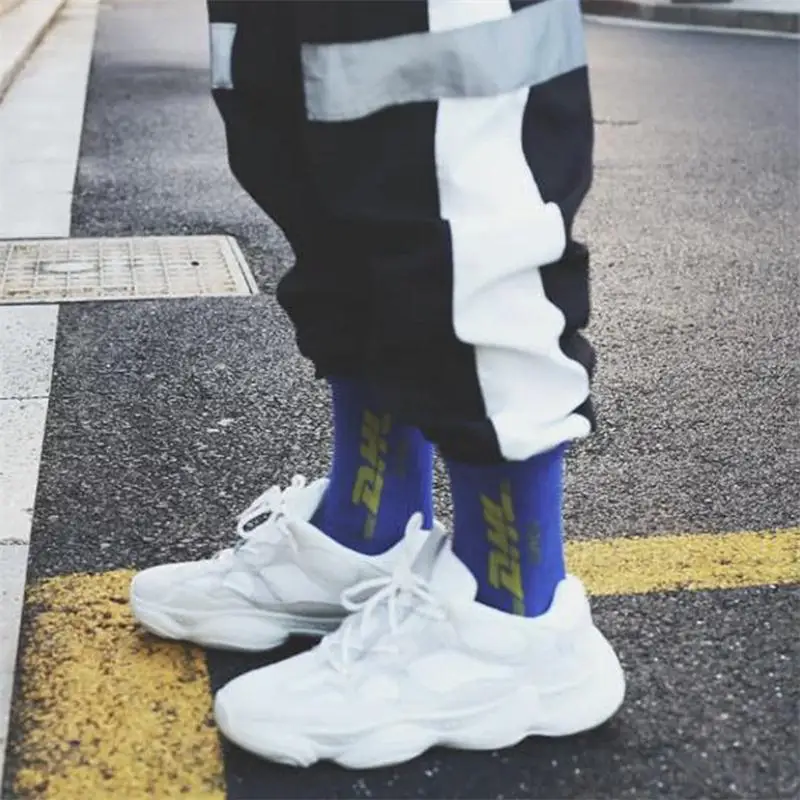 Носки мужские хлопковые модные спортивные уличные в стиле хип-хоп с надписью для