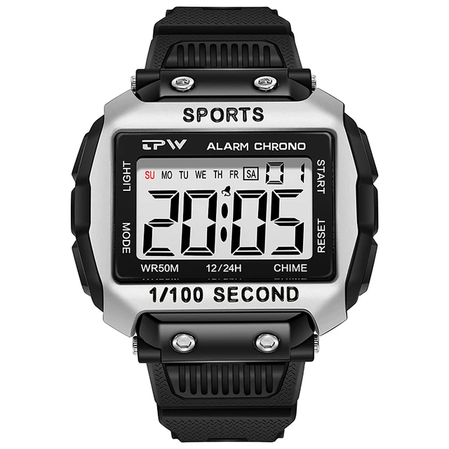 Easy to Read Scratch Proof Case 5ATM Water Resistant Digital Watch for Outdoor Sport 1