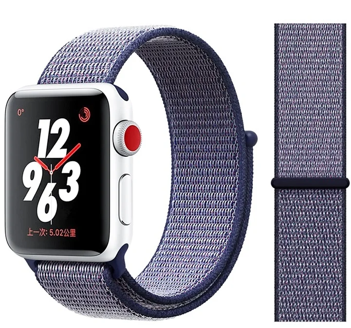 36 Midnight Blue Ремешок для apple watch 5 44 мм 40 мм 42 мм 38 мм iwatch Series 3 2 1 нейлоновый спортивный ремешок для часов Браслет apple watch 5 4 band - Цвет ремешка: 36 Midnight Blue
