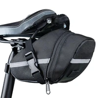 1pcs large capacity canvas bicycle bag bicycle storage saddle bag zipper bicycle storage bag road bike cushion bag riding bag