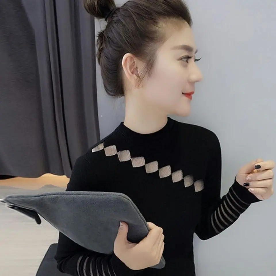 

Autumn and winter new sweater, foreign style, self-fitting, bottoming shirt, long sleeve top, thick women's tide