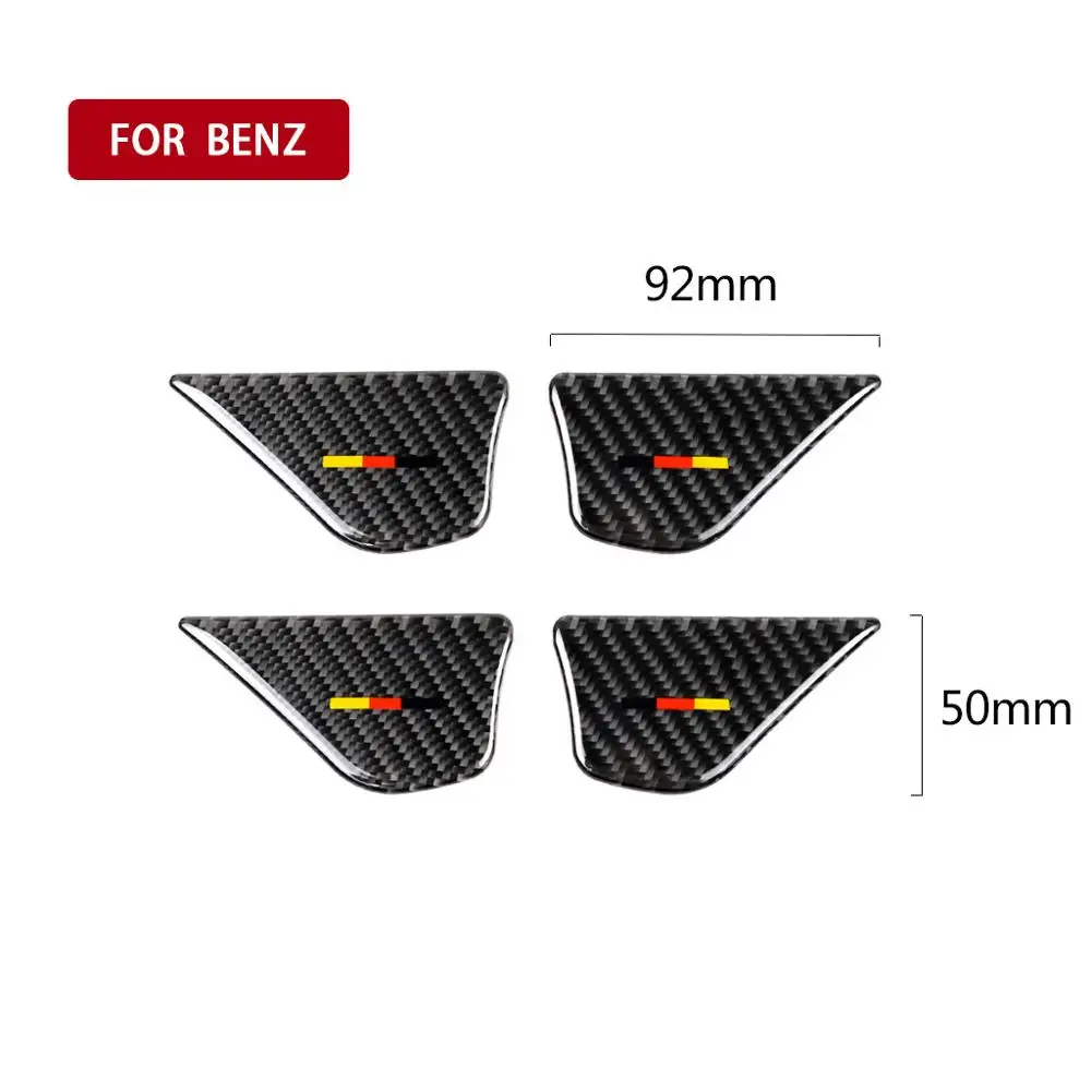 4 x наклейки из углеродного волокна для автомобиля с дверной ручкой крытые крышки