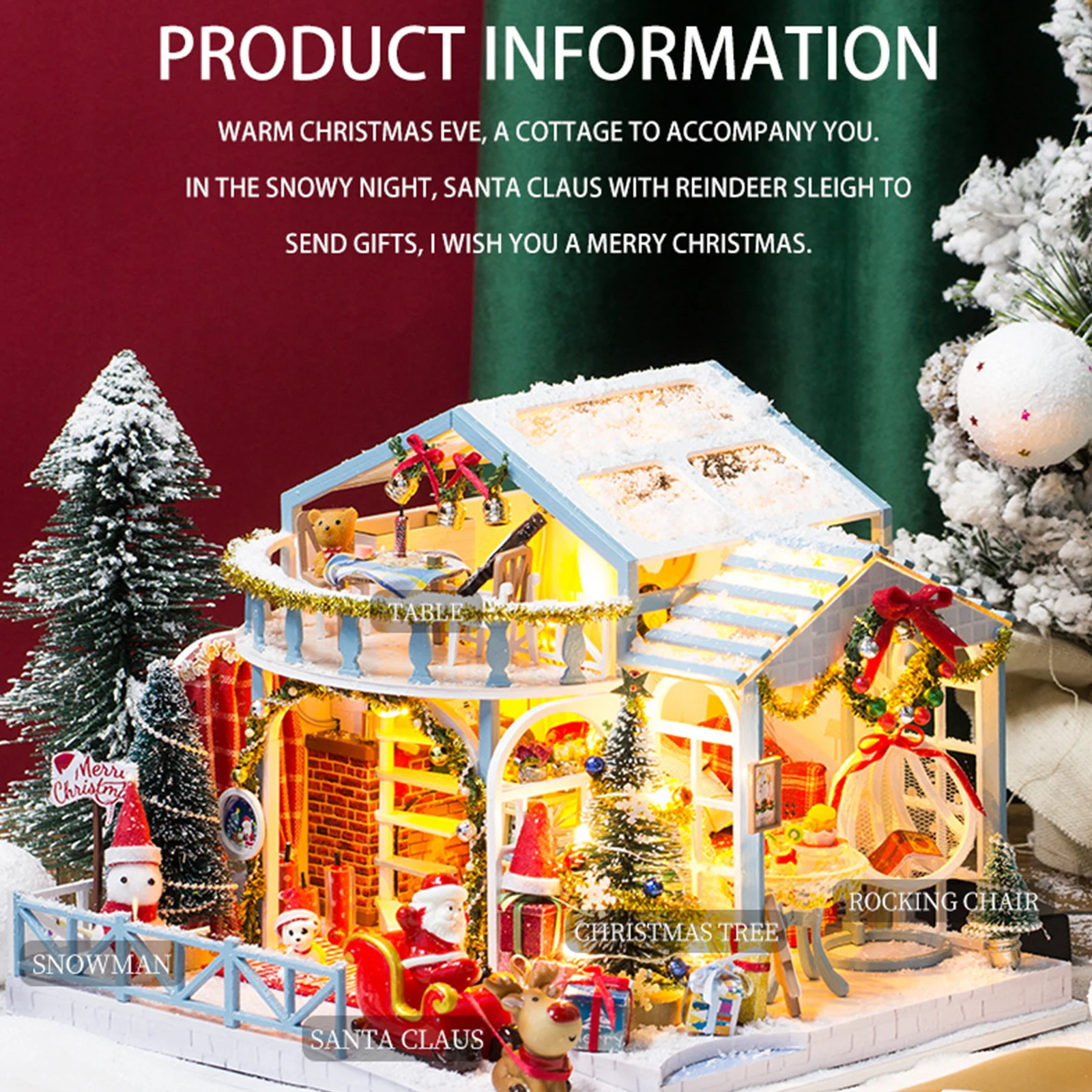 Рождественский кукольный дом сделай сам деревянные кукольные дома миниатюрный