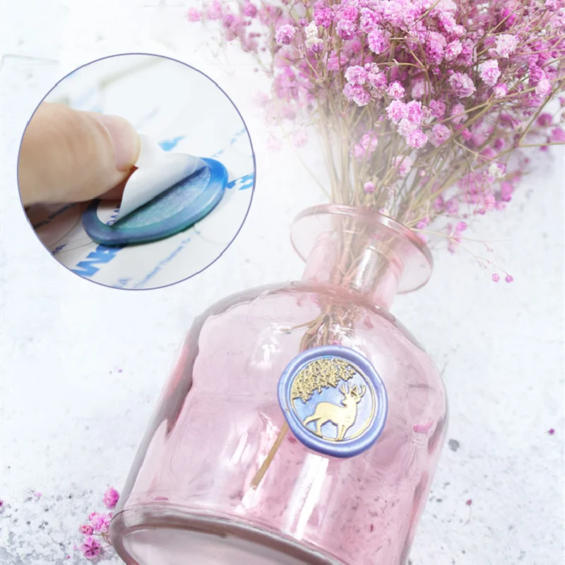 

Wax Seal Double Sided Adhesive Stickers 3M Double Sided Tape Round With Remove Tab Wedding Envelope Gifts Card Wax Seal Stickers