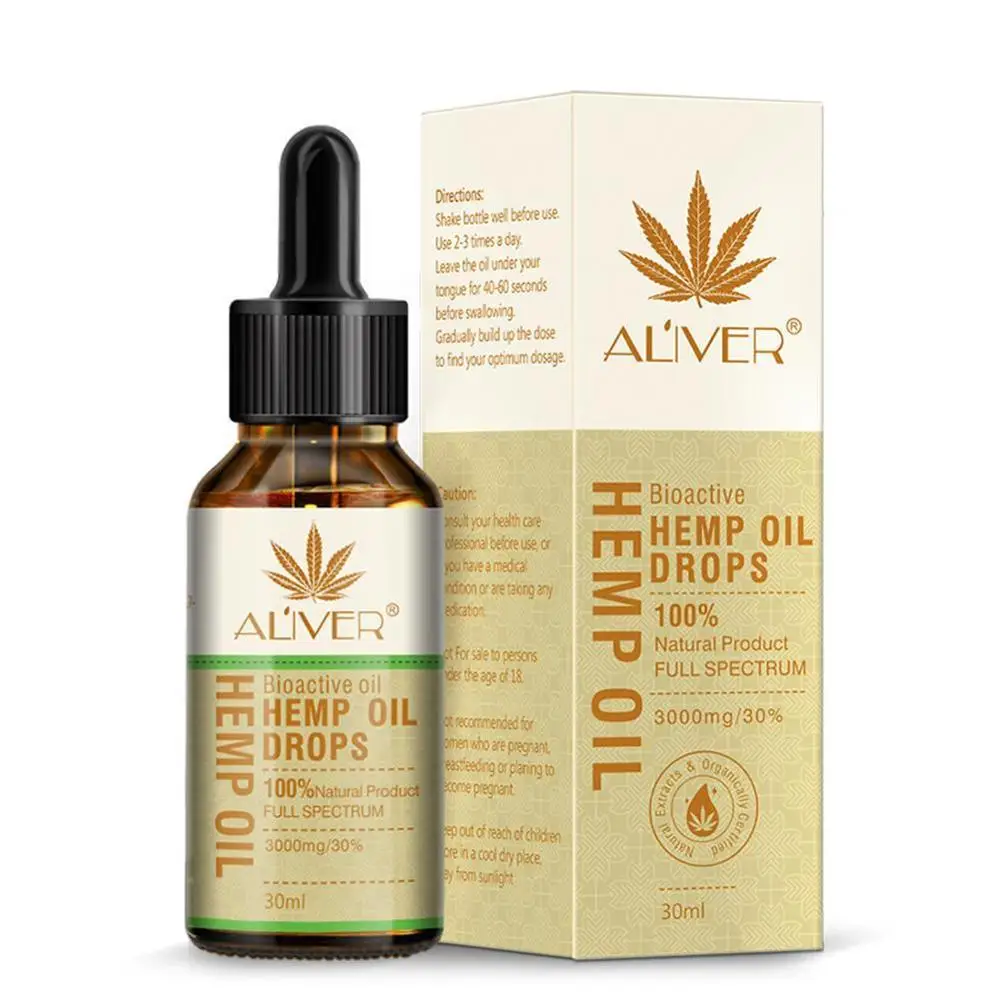 30ml 30 мл органическое из конопляных семян масло капель эфирное масло уменьшает против боли стресса помощь для сна натуральный массаж тела масла - Цвет: 30ml