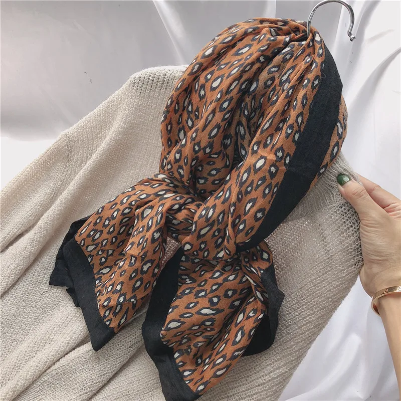 2019 Модные женские шали с леопардовым принтом высокое качество модные для женщин